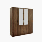 Kulltorp Plus 4-Door Wardrobe with Mirror and Lock