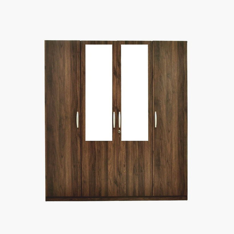 Kulltorp Plus 4-Door Wardrobe with Mirror and Lock - Image 4