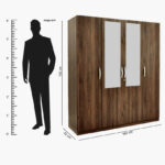 Kulltorp Plus 4-Door Wardrobe with Mirror and Lock