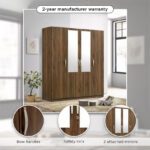 Kulltorp Plus 4-Door Wardrobe with Mirror and Lock