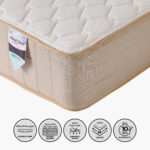 SleepLuxe iRoyal Visco Medium Firm Memory Foam Pocket Spring Single Mattress - 90x200x25 cm