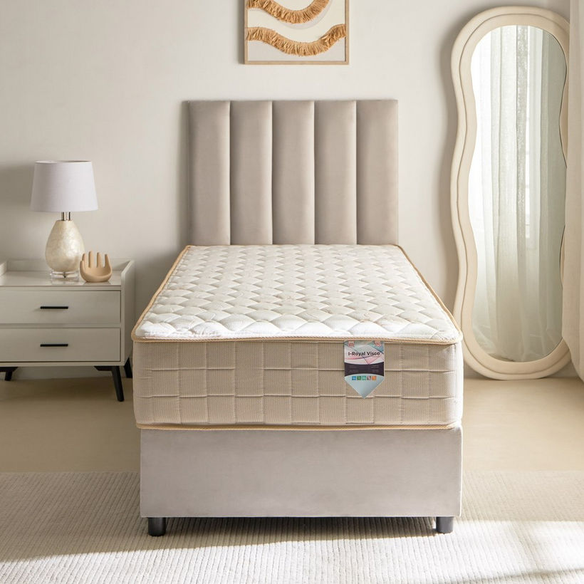 SleepLuxe iRoyal Visco Medium Firm Memory Foam Pocket Spring Single Mattress - 90x190x25 cm - Image 4