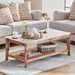 Cavon Midtown Genuine Marble Top Coffee Table with Solid Wood Base - Image 16
