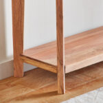 Cavon Midtown Genuine Marble Top Console Table with Solid Wood Base