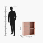 Vanilla Junior 3-Door Storage Unit with 2 Open Shelves