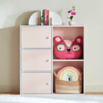Vanilla Junior 3-Door Storage Unit with 2 Open Shelves