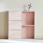 Vanilla Junior 3-Door Storage Unit with 2 Open Shelves