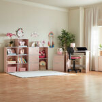 Vanilla Junior 3-Door Storage Unit with 2 Open Shelves