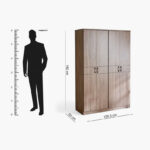 Movo Oasis 4-Door Wardrobe