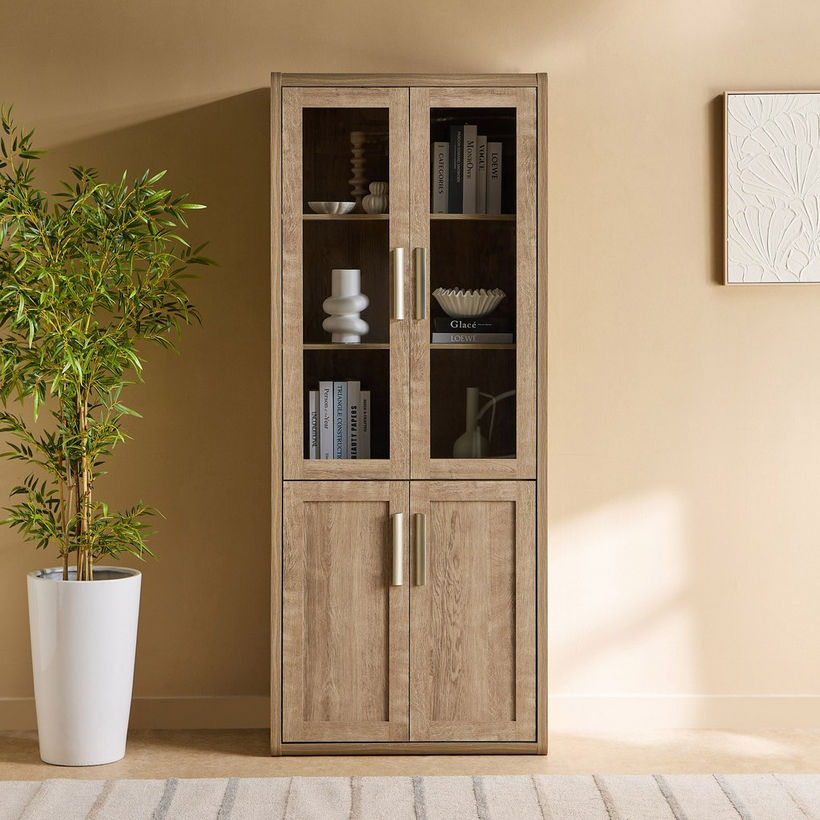 Curvy Bookcase with 2 Glass Doors - Image 3