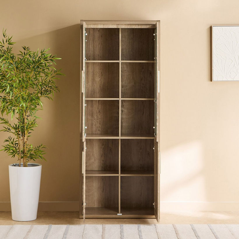 Curvy Bookcase with 2 Glass Doors - Image 5