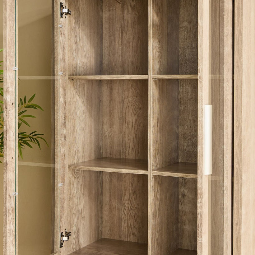 Curvy Bookcase with 2 Glass Doors - Image 6