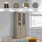 Curvy Bookcase with 2 Glass Doors