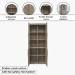Curvy Bookcase with 2 Glass Doors