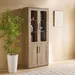 Curvy Bookcase with 2 Glass Doors - Image 13