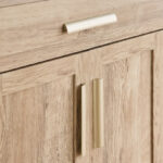 Curvy 20-Pair Shoe Cabinet with 3 Doors and 1 Drawer