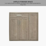 Curvy 20-Pair Shoe Cabinet with 3 Doors and 1 Drawer