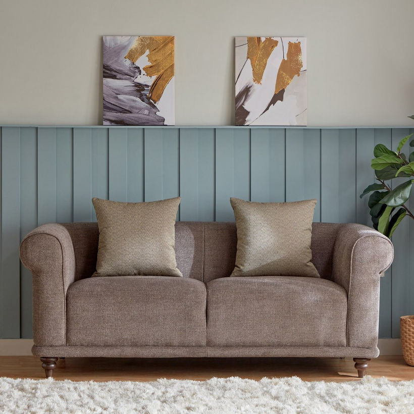 Oshawa 2-Seater Fabric Sofa with 2 Cushions - Image 3