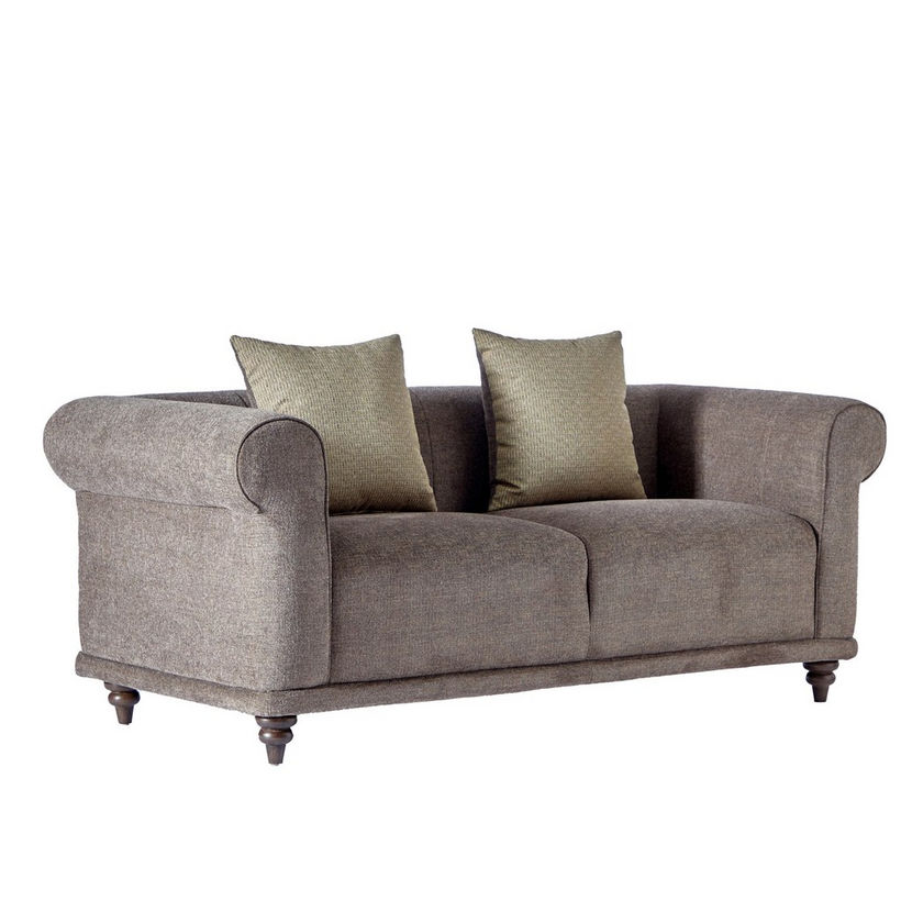 Oshawa 2-Seater Fabric Sofa with 2 Cushions - Image 4