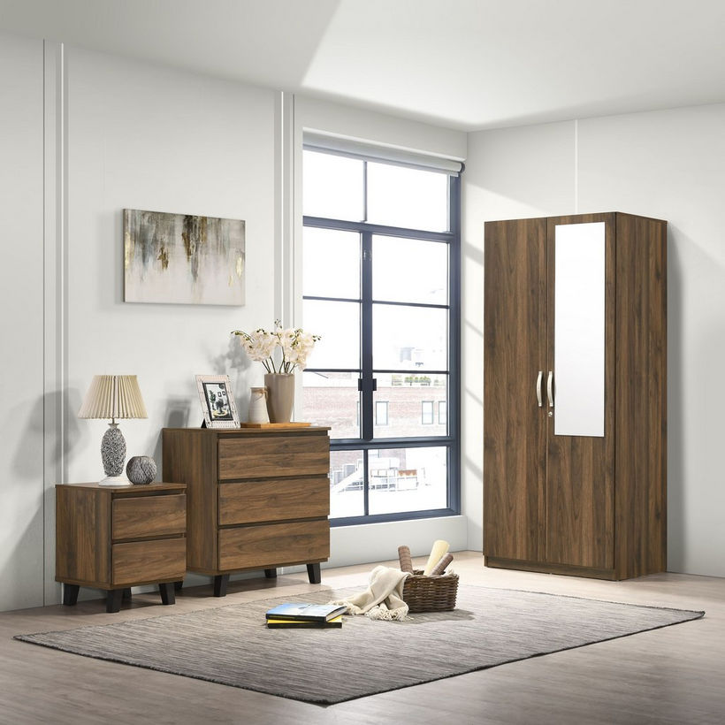 Kulltorp Plus 2-Door Wardrobe with Mirror and Lock - Image 9