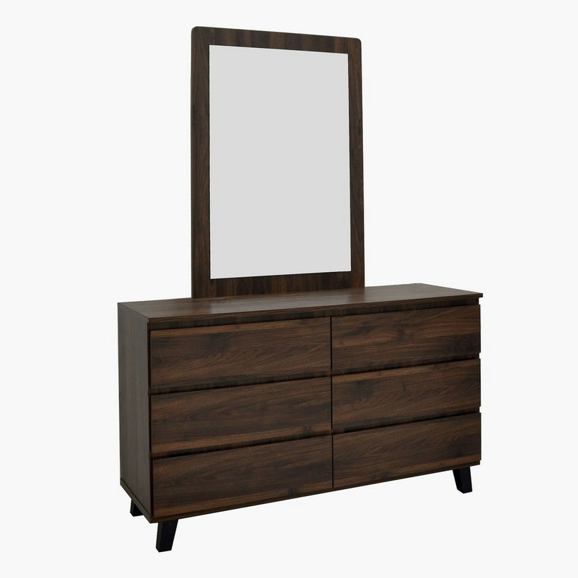 Kulltorp Plus 6-Drawer Double Dresser with Legs and without Mirror - Image 4