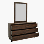 Kulltorp Plus 6-Drawer Double Dresser with Legs and without Mirror