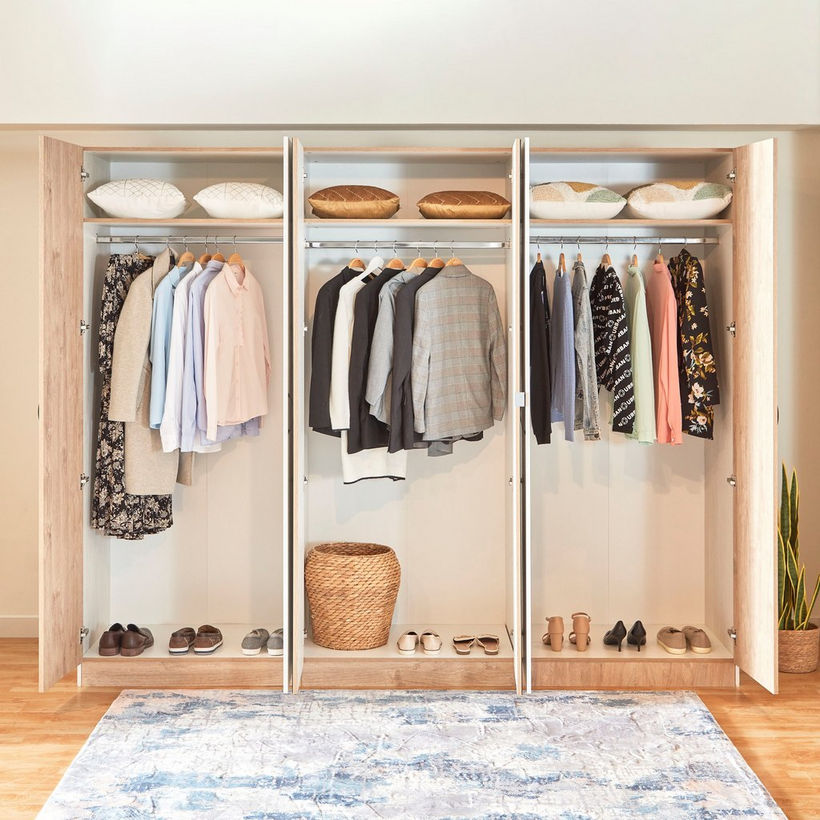 Athens Euro 6-Door Wardrobe with 2 Mirrors - Image 4