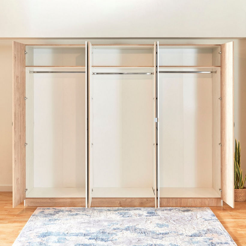 Athens Euro 6-Door Wardrobe with 2 Mirrors - Image 5