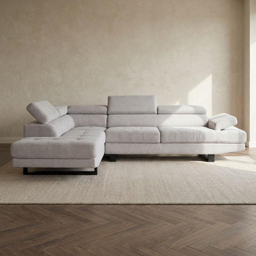 Blair 5-Seater Left Corner Fabric Sofa with Adjustable Headrest - Image 3