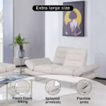 Brazil 2-Seater XL Fabric Sofa with Adjustable Back