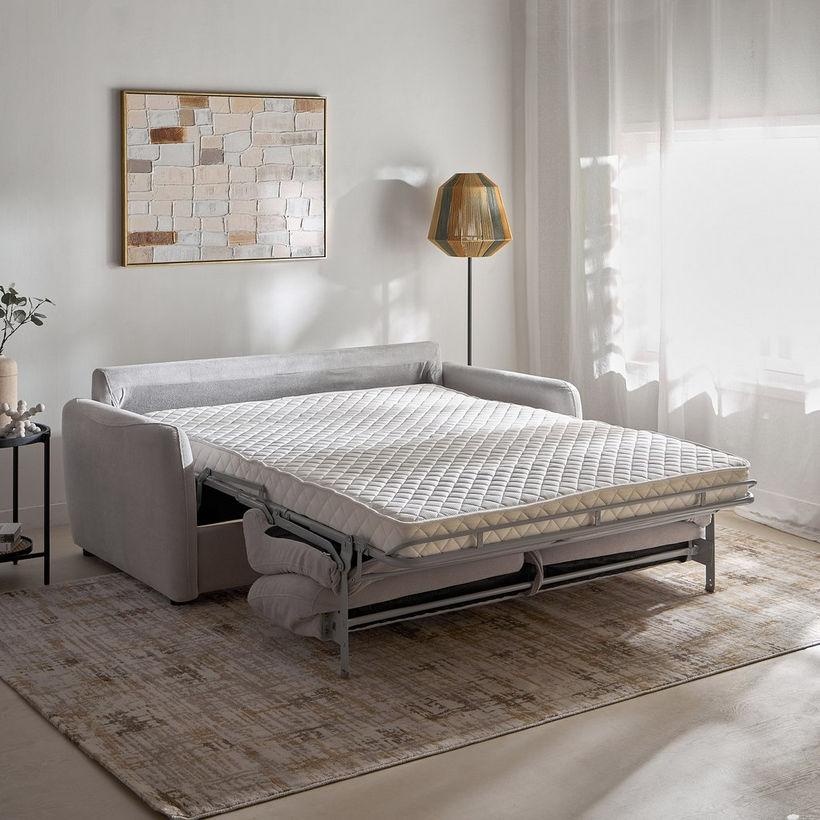 Arizona 3-Seater Fabric Sofa Bed with Mattress - Image 5