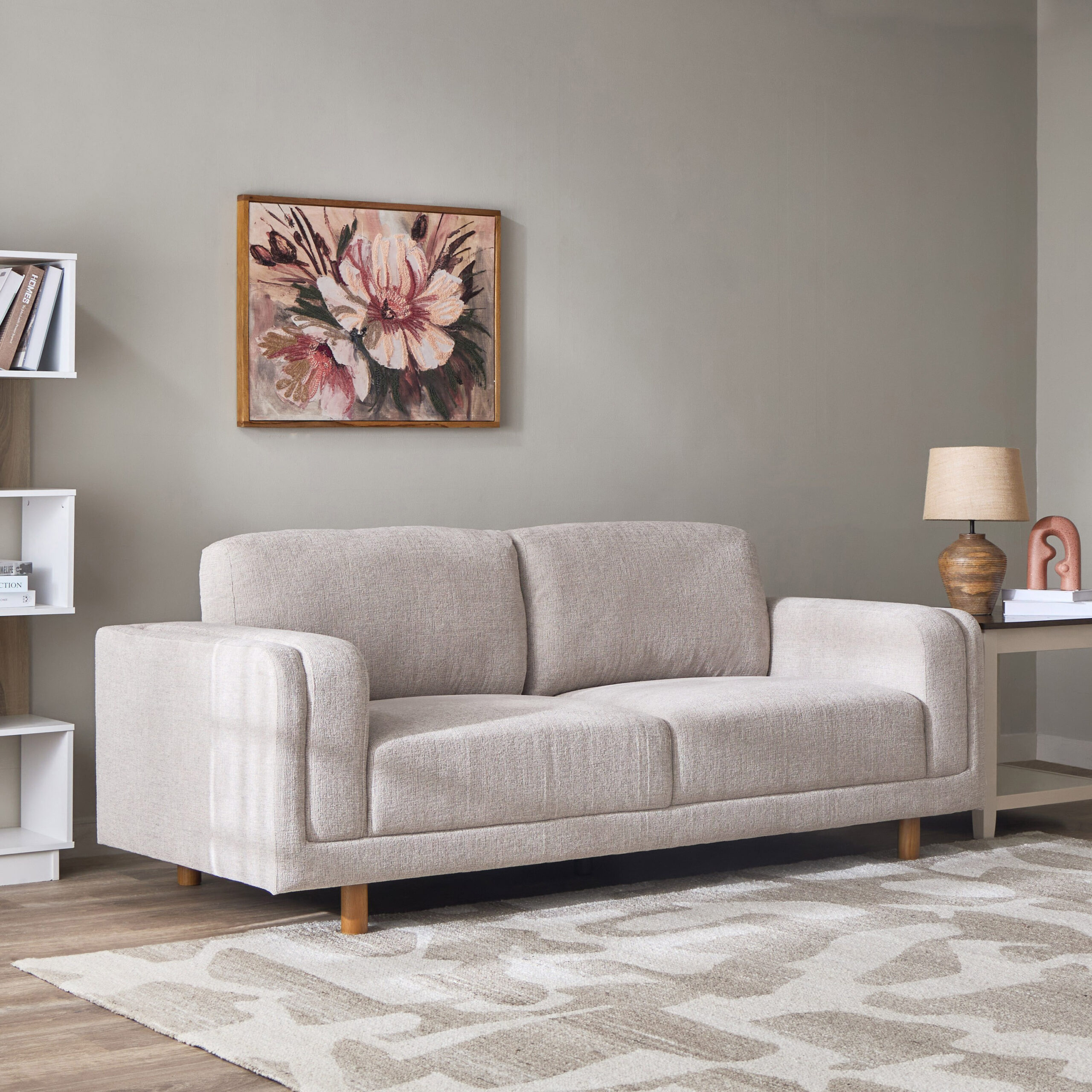 Portland 3-Seater Fabric Sofa
