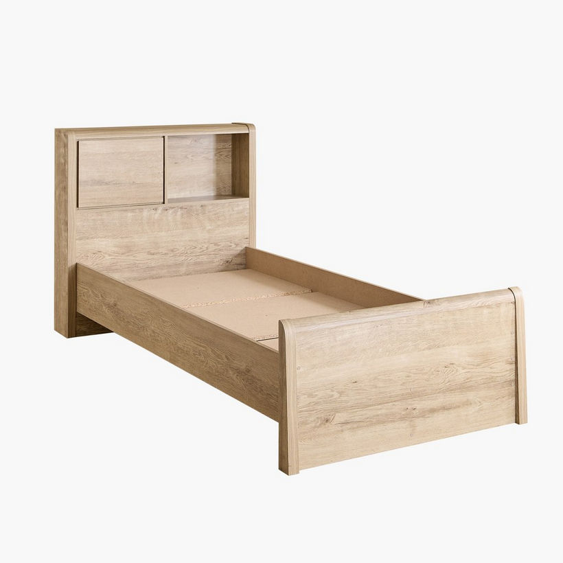 Curvy Plus Single Bed with Headboard Storage - 90x200 cm - Image 9