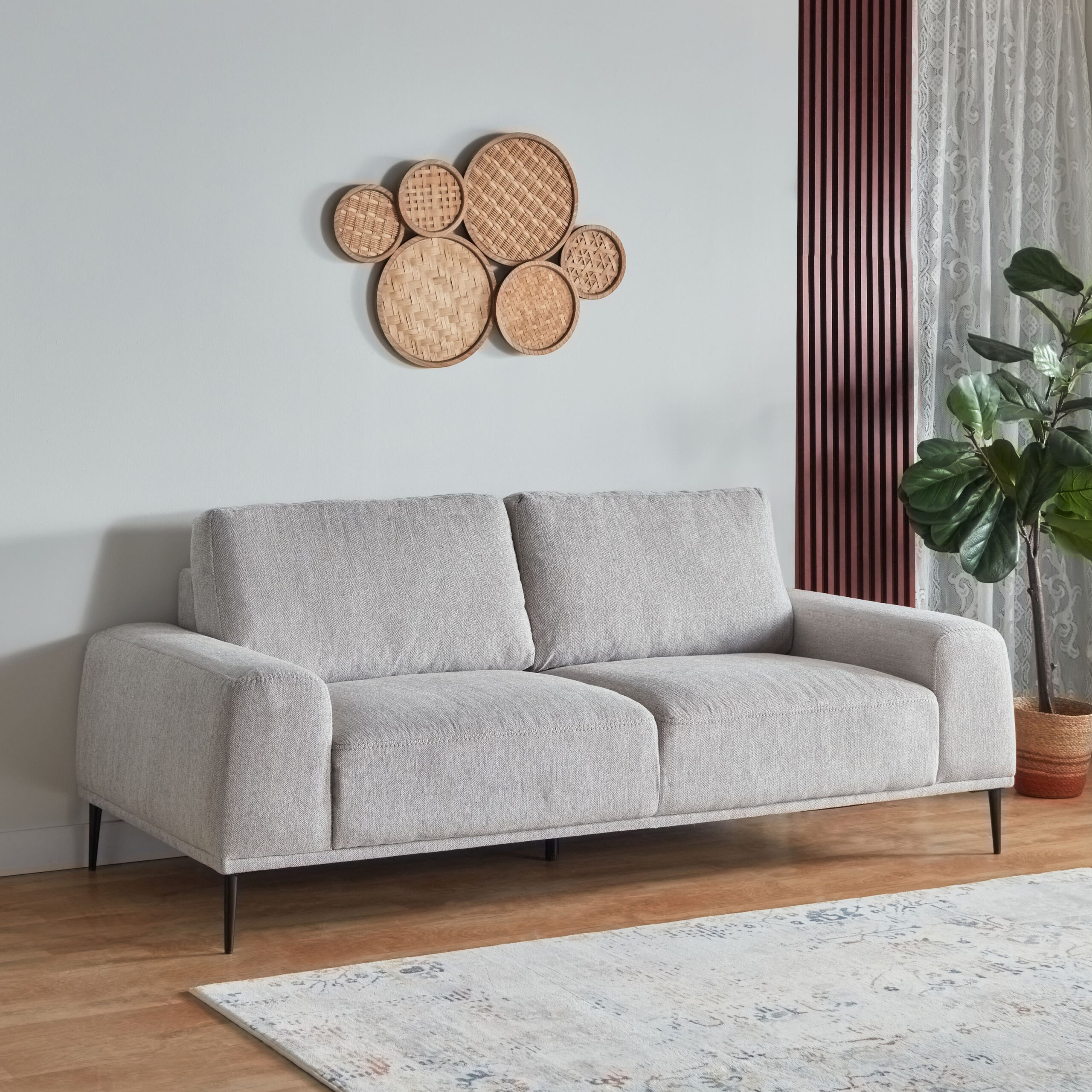 Baron 3-Seater Fabric Sofa