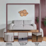 Baron 3-Seater Fabric Sofa