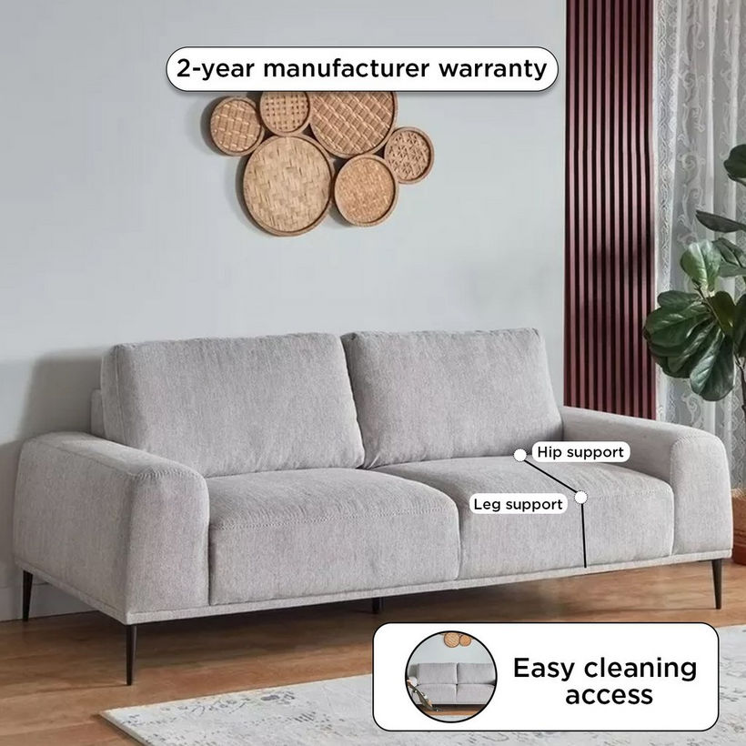 Baron 3-Seater Fabric Sofa - Image 8