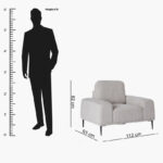 Baron 1-Seater Fabric Sofa