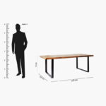 Cavon Florya 8-Seater Solid Wood Dining Table