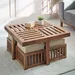 Cavon Vintaj Coffee Table with 4 Stools - Image 13