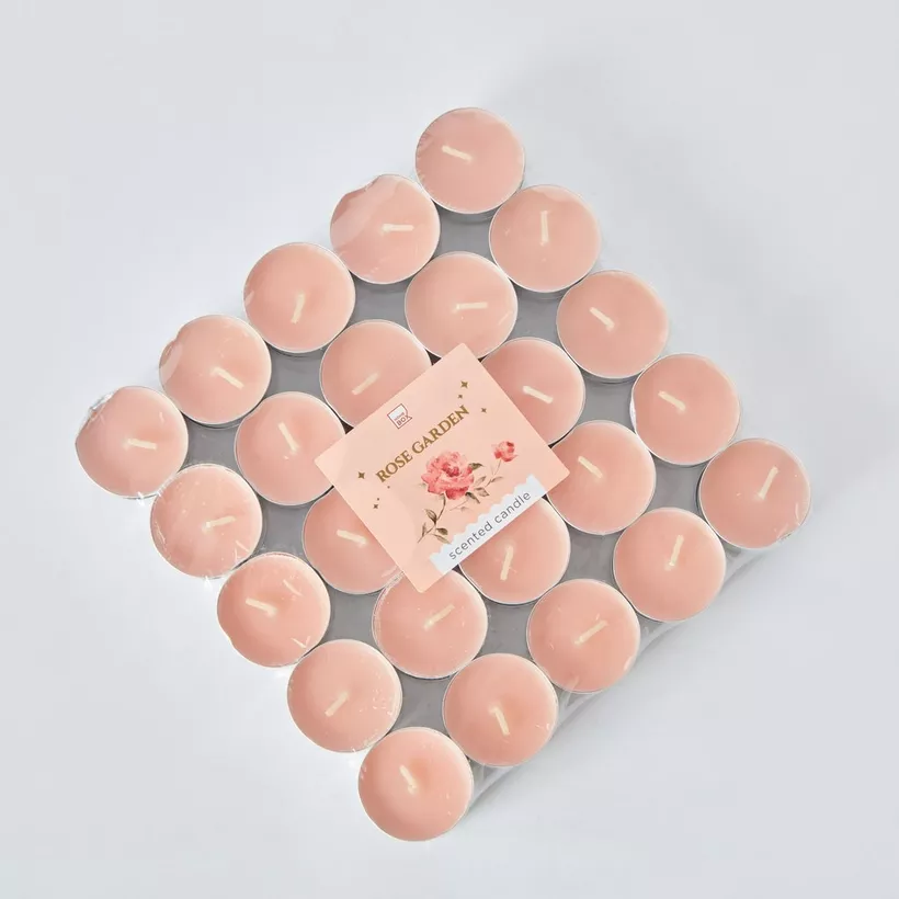 Qara 50-Piece Rose Garden Tealights Set - 19x19x2.5 cm - Image 2