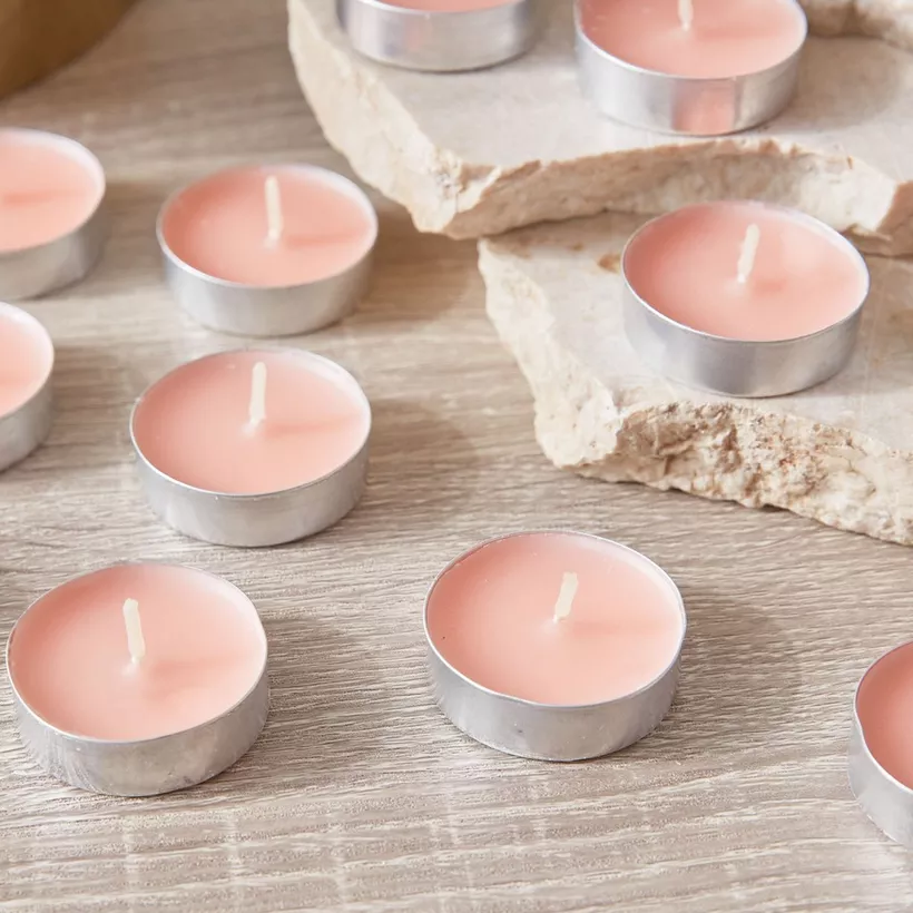 Qara 50-Piece Rose Garden Tealights Set - 19x19x2.5 cm - Image 4