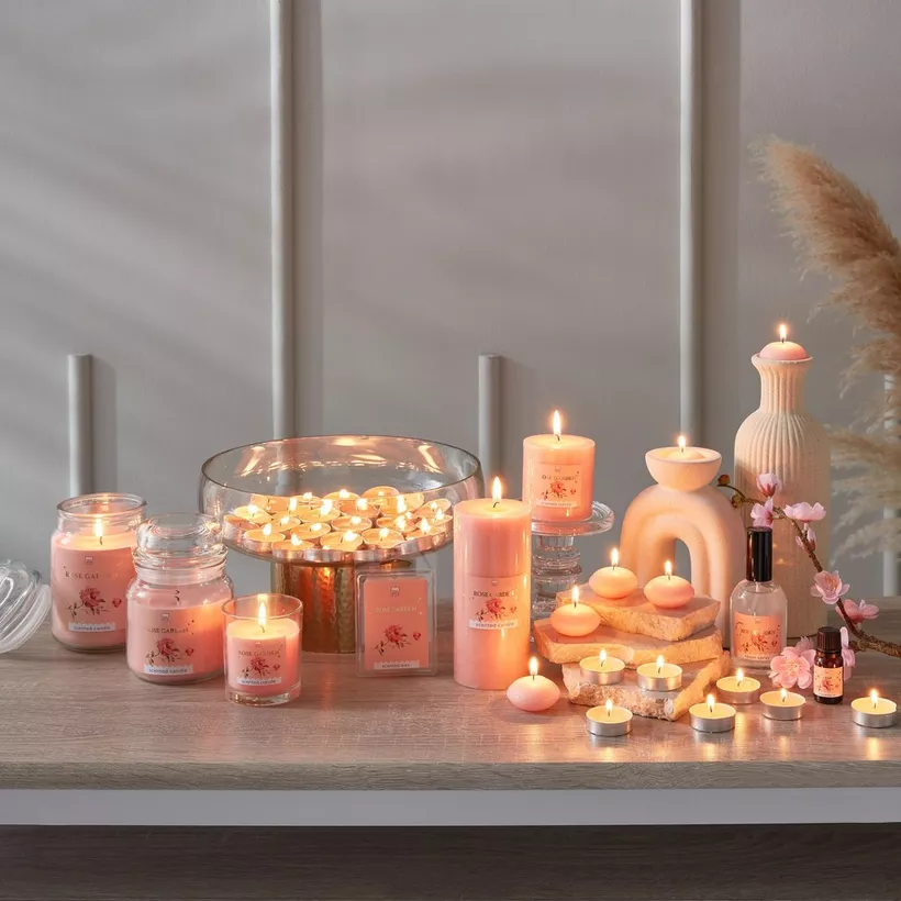 Qara 50-Piece Rose Garden Tealights Set - 19x19x2.5 cm - Image 5