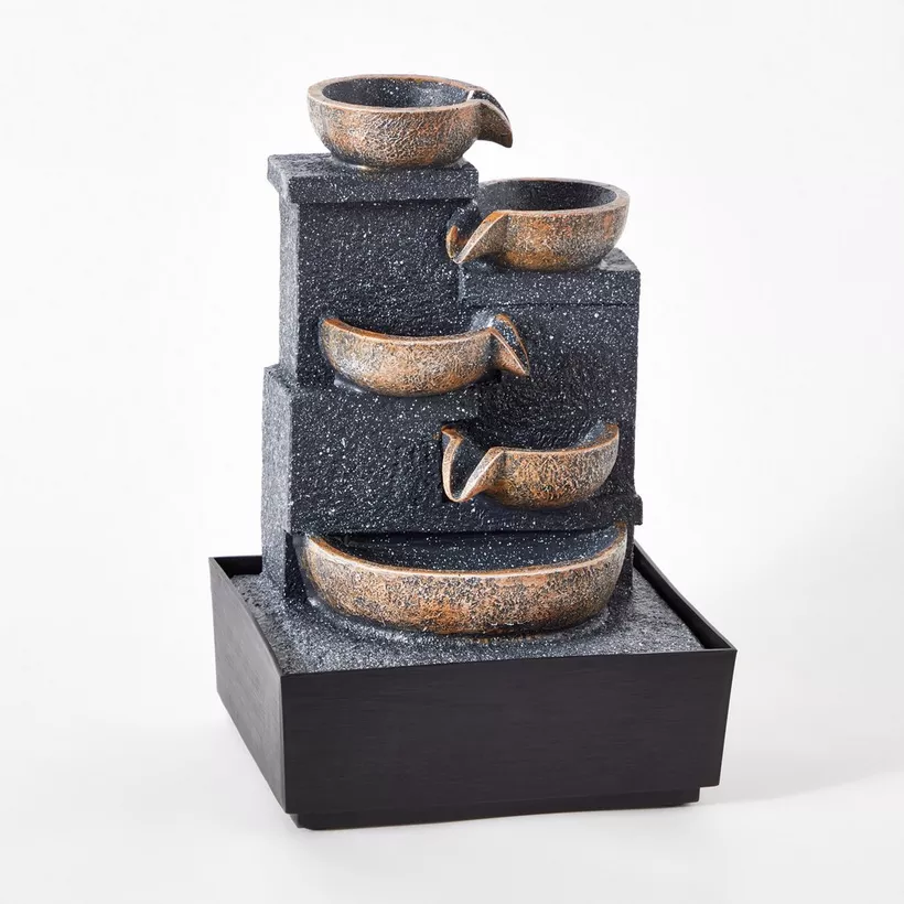 Belen Modern Fountain with LED Light - 21x17x30 cm - Image 2