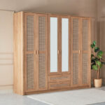 Java 6-Door Wardrobe with 2 Mirrors