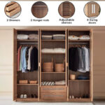 Java 6-Door Wardrobe with 2 Mirrors