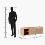 Java 1.6 Metre TV unit for TVs up to 70 inches