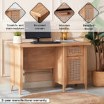 Java 1-Drawer Study Desk with Door