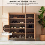 Java 26-Pair Shoe Cabinet with 3 Doors