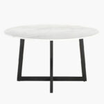 Vendra Blake Genuine Marble Top 6-Seater Round Dining Table