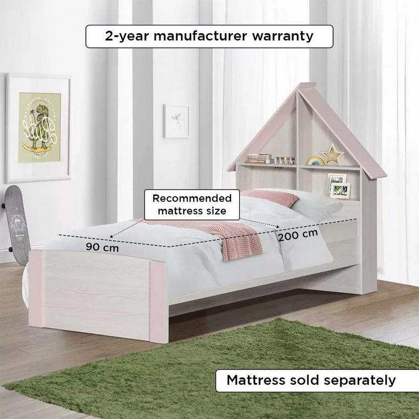 Anna Single Bed with Headboard Storage - 90x200 cm - Image 7